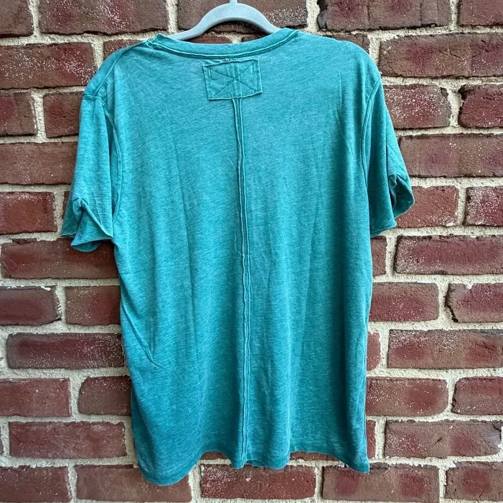 Free People X We The Free Vella Pocket Oversized Tee cypress green XL NEW